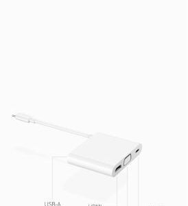 Huawei Set multiple outputs with one device. This docking station supports HDMI, VGA, USB-A, and